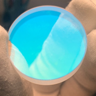optical window with blue coating
