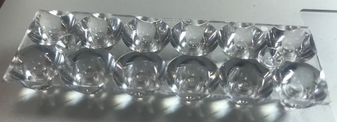 Optical molded plastic lens and LED condenser Sinoptix