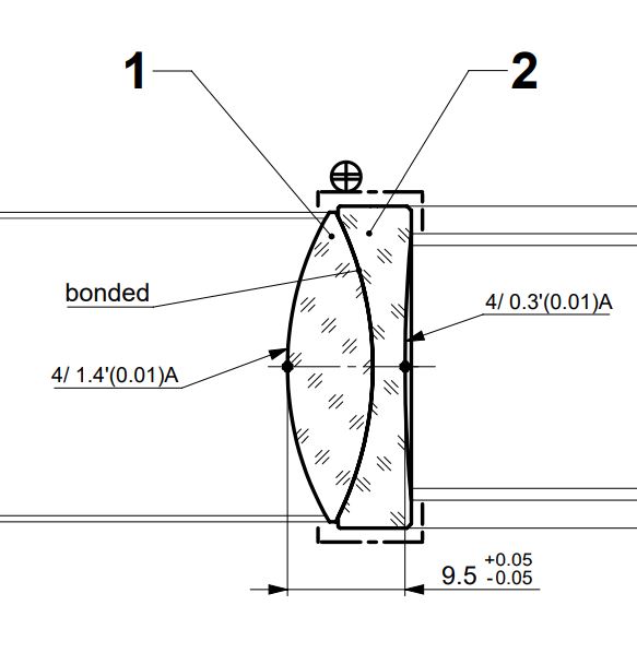 achromatic lens drawing