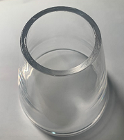 transparent conical tube in quartz