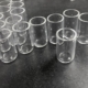 cylindrical glass vials