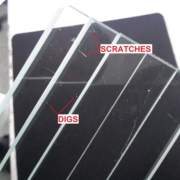 glass parts with scratches and digs