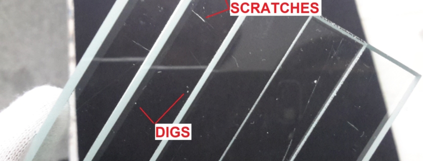 glass parts with scratches and digs