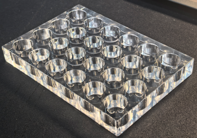 transparente-Glas-Well-Platte transparente Glas-Well-Platte